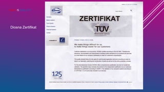 WHAT IS QUALITY?
Diosna Zertifikat
 