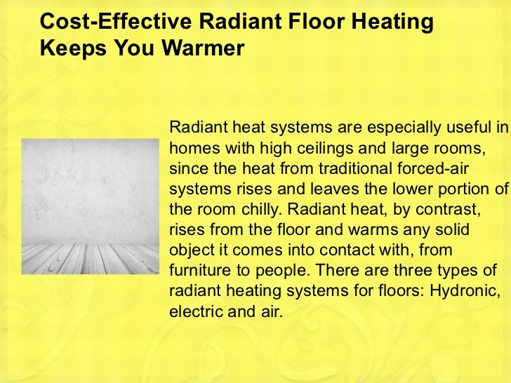 What Is Radiant Floor Heating