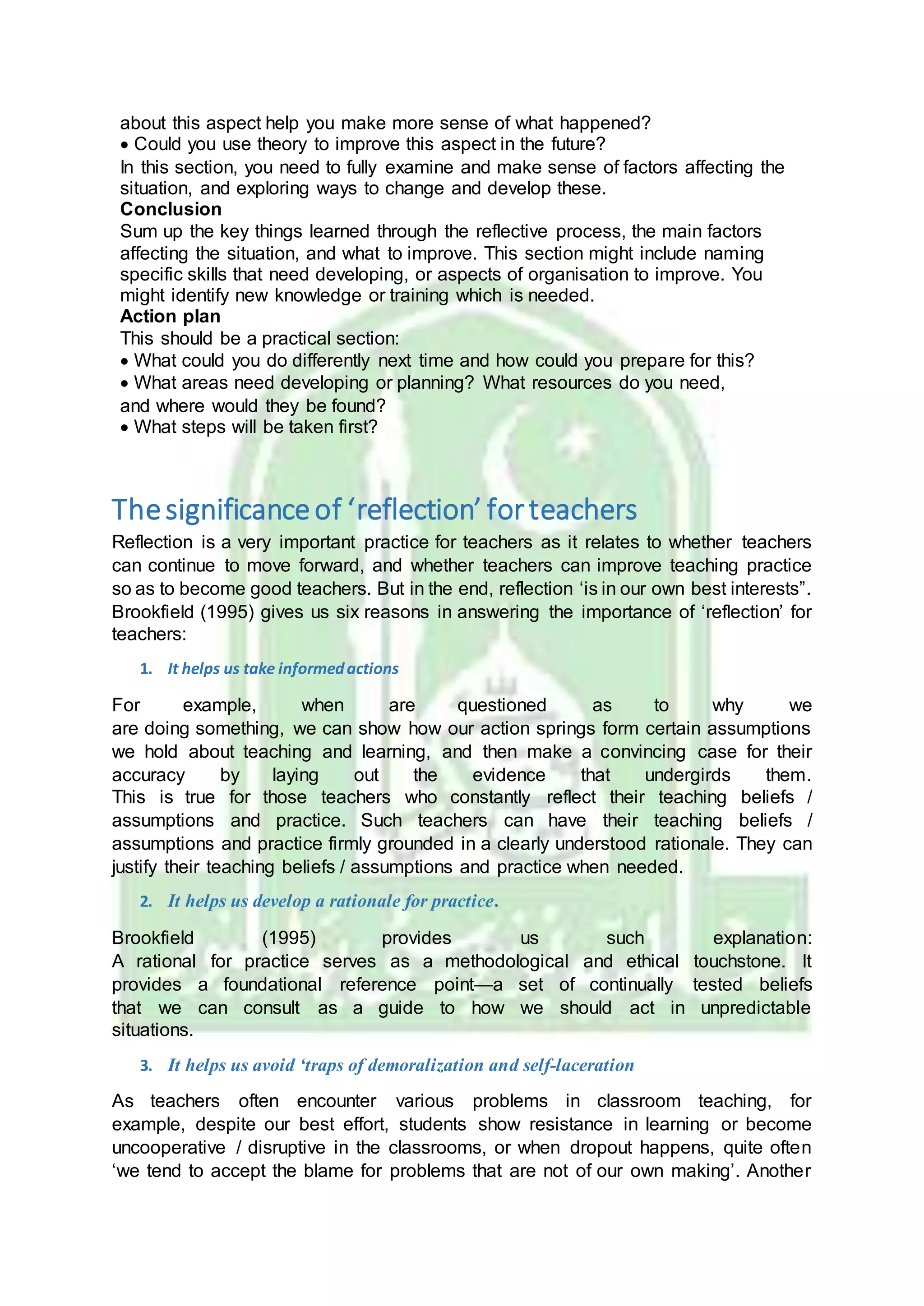 What is reflection | DOCX