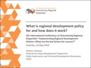 What is regional development policy for and how does it work | PDF