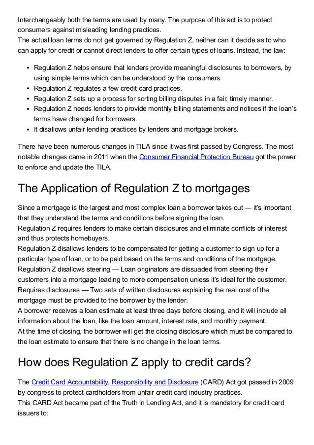 What Is Regulation Z And Its Working? — The Ultimate Guide