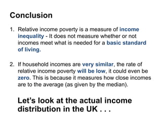 What is relative income poverty?