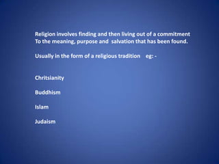 How do religious adherents express their
religious beliefs?

 