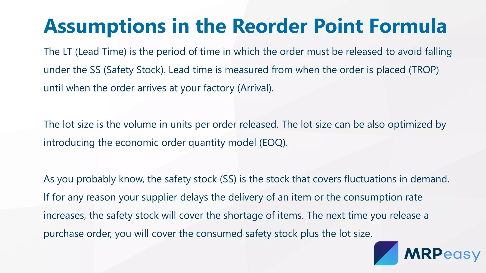 What is reorder point and reorder point formula | PDF
