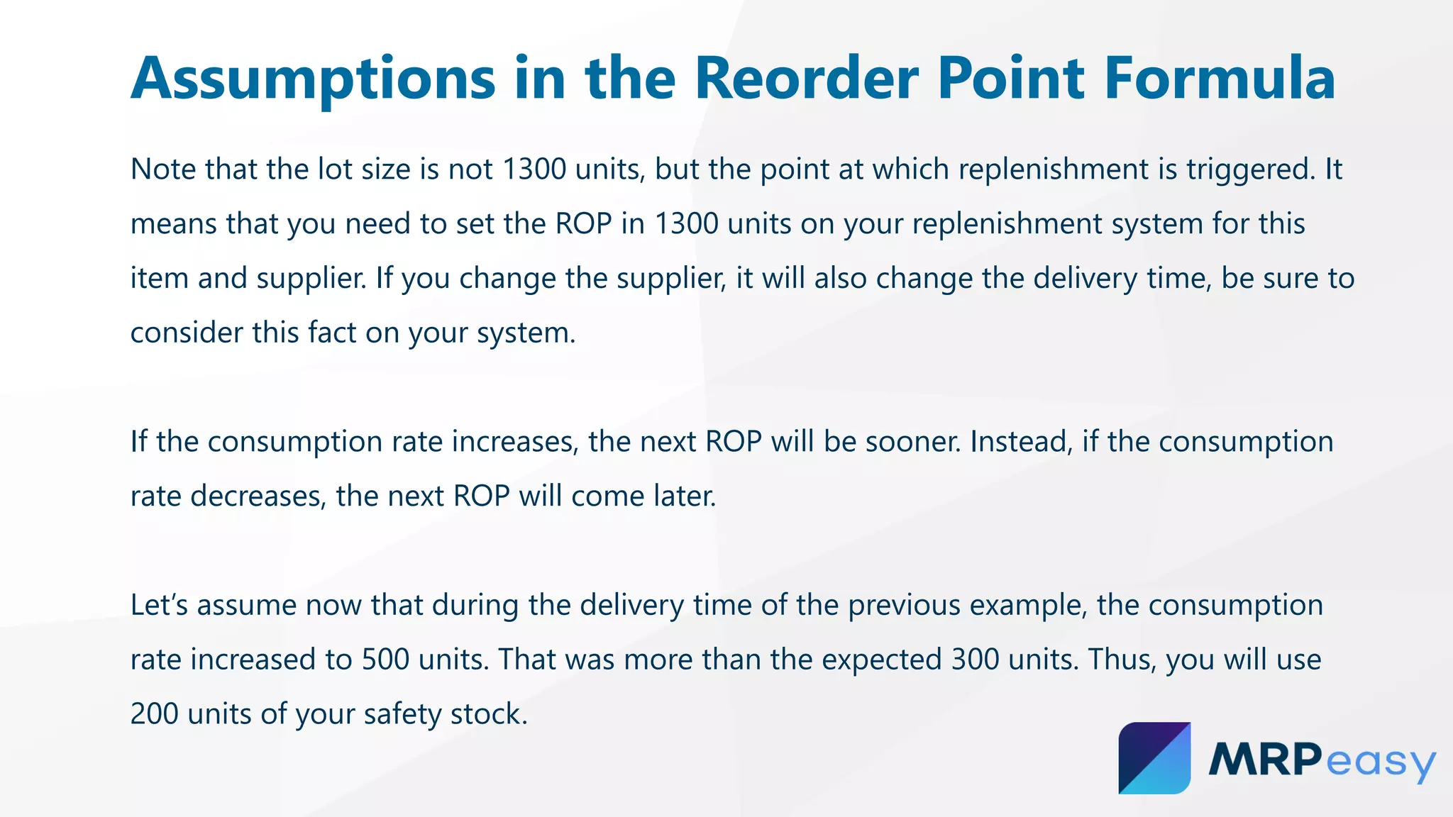 What is reorder point and reorder point formula | PDF