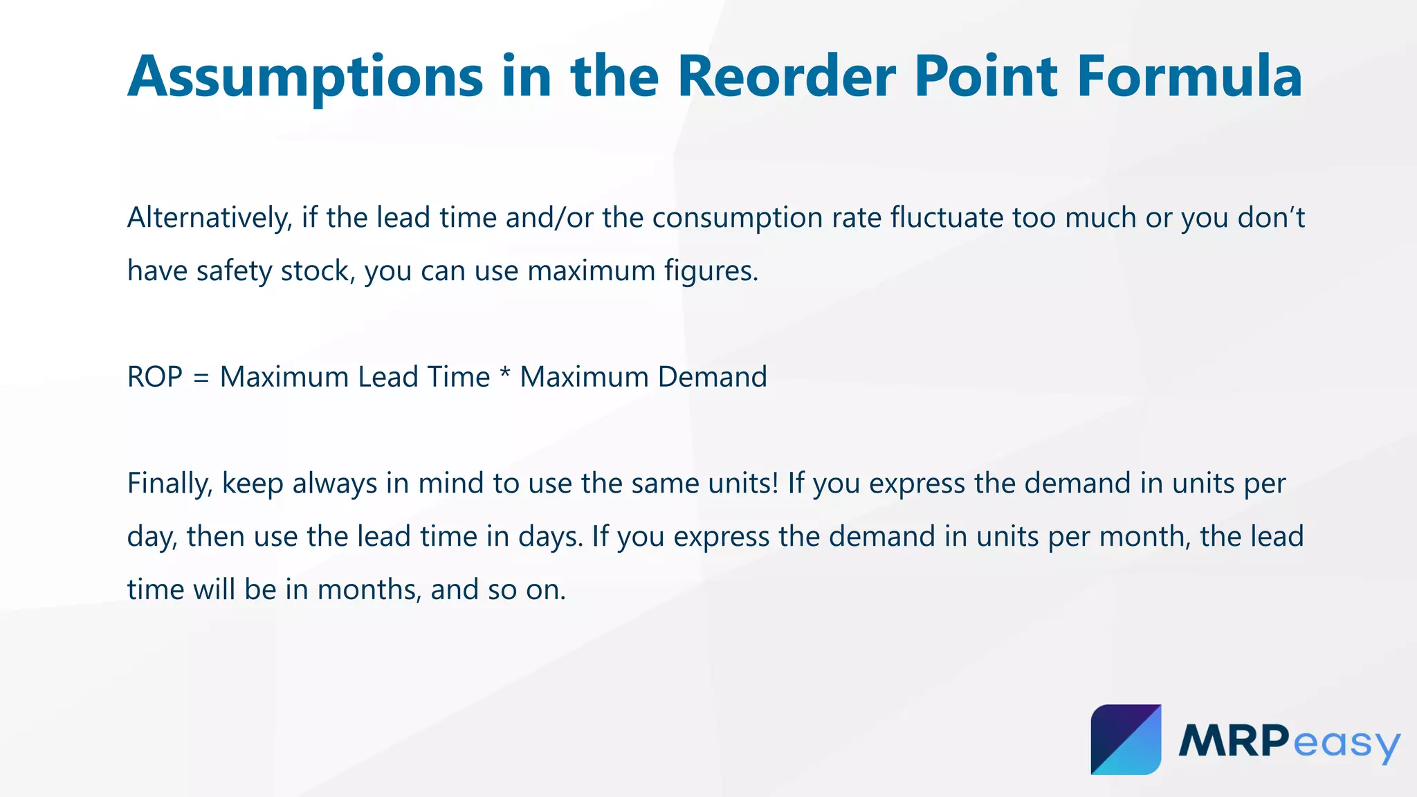 What is reorder point and reorder point formula | PDF