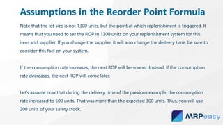 What is reorder point and reorder point formula | PDF