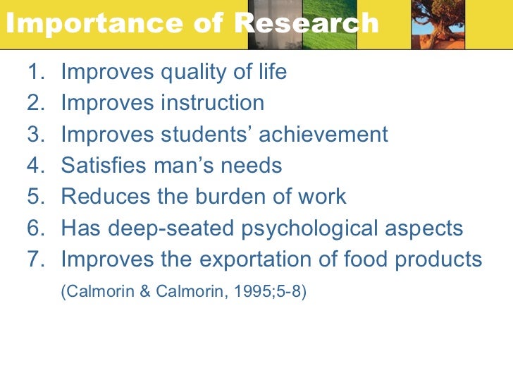 importance of research