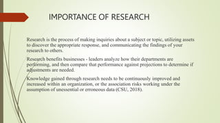 What is Research - Importance of Research.pptx | Undergraduate ...