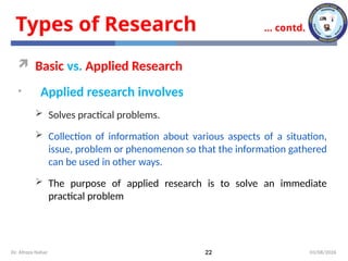what is research and types, process of research.pptx