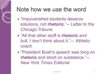What is rhetoric | PPTX