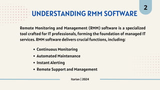 What is RMM Software? | Benefits of RMM Software | PPT