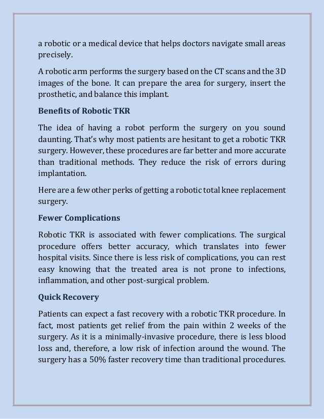 What Is Robotic TKR & Why It Is Better, Robotic Knee Replacement