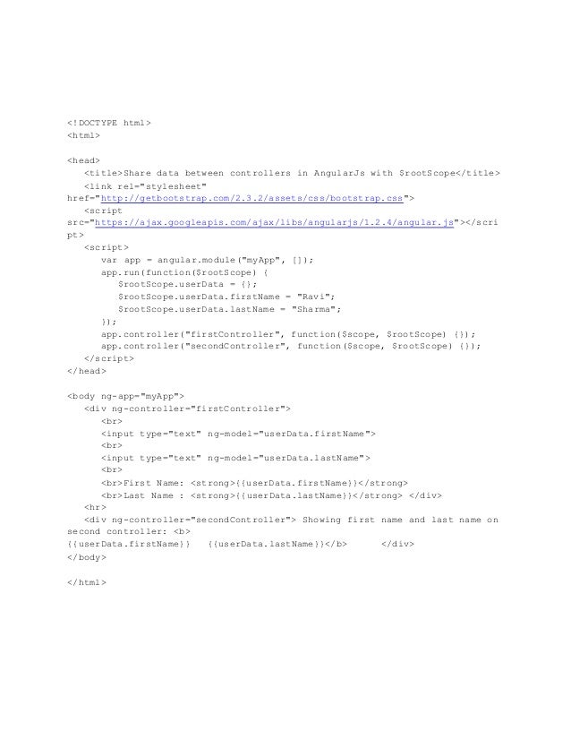 What is root scope in angularjs
