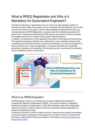 Comprehensive Guide to RPEQ Registration for Queensland Engineers ...