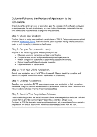 Comprehensive Guide to RPEQ Registration for Queensland Engineers ...