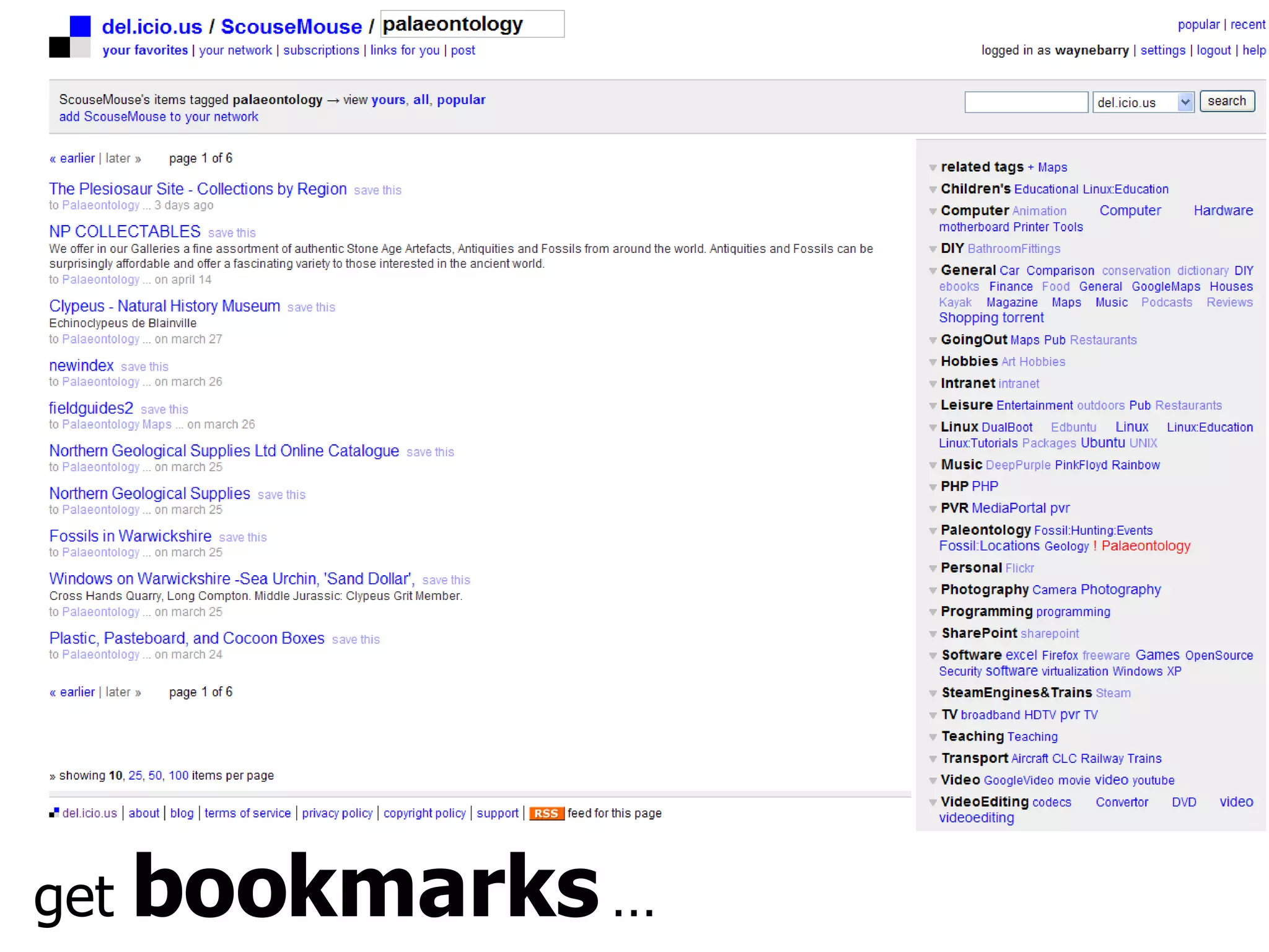 get  bookmarks  … 