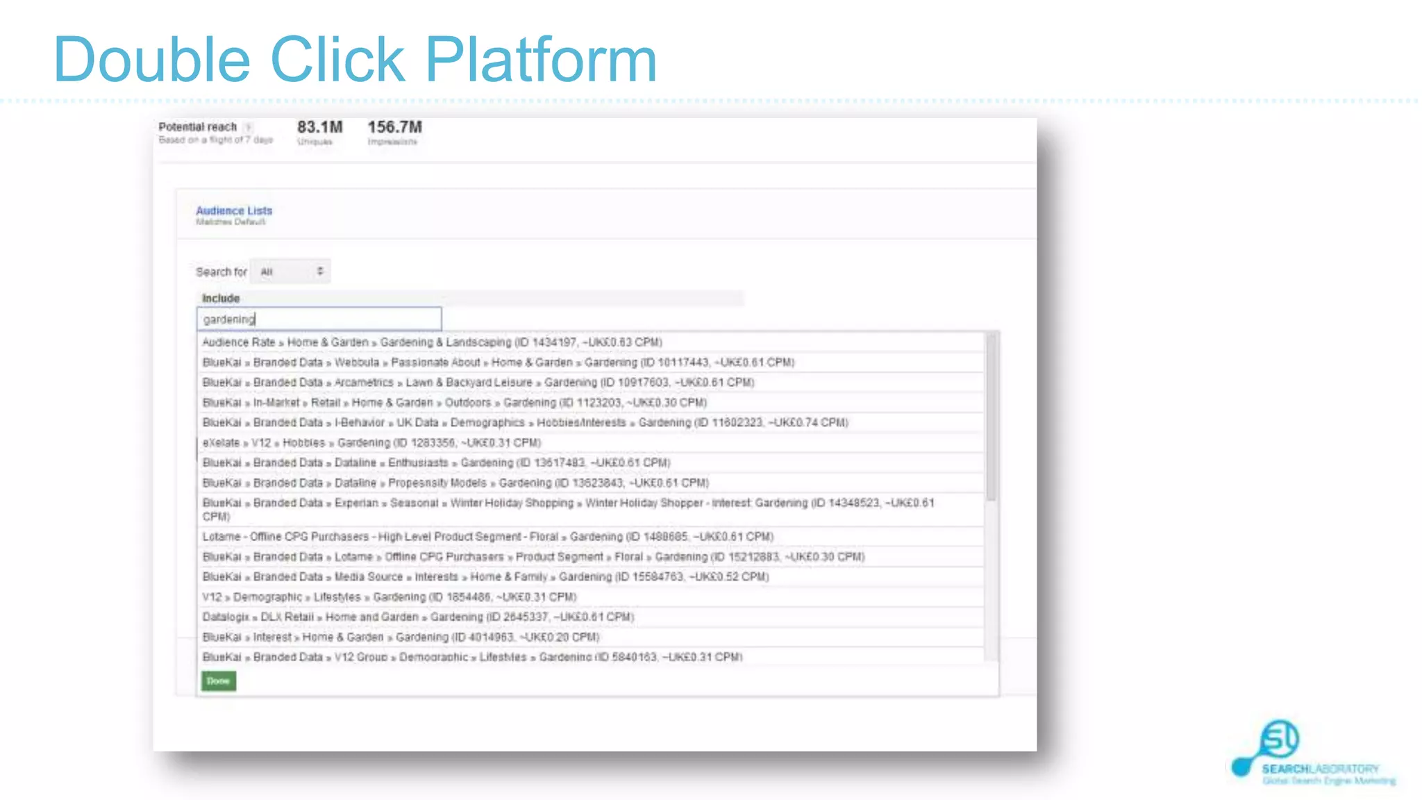 Double Click Platform

 
