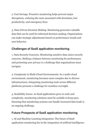 What is SaaS Application Monitoring.pdf | Cloud Computing | Internet