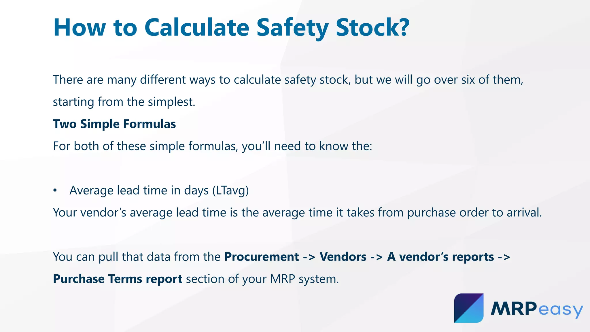 What is safety stock and how to calculate it? | PDF