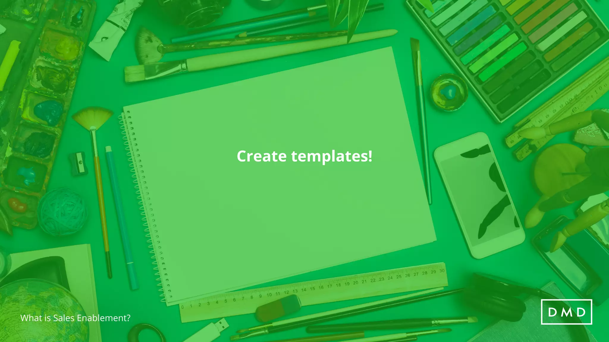 What is Sales Enablement?
Create templates!
 