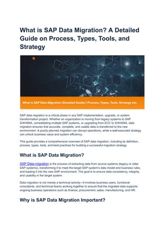 What is SAP Data Migration.What is SAP Data Migrationpdf | PDF