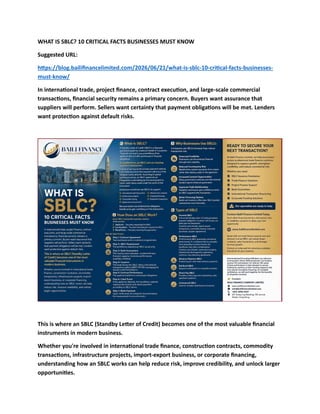What is SBLC? 10 Critical Facts Businesses Must Know About Standby ...