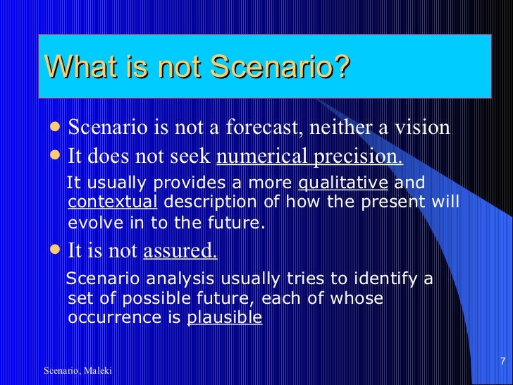 What is scenario