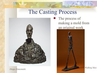 The Casting Process The process of making a mold from an original work Diego , Giacometti Walking Man 