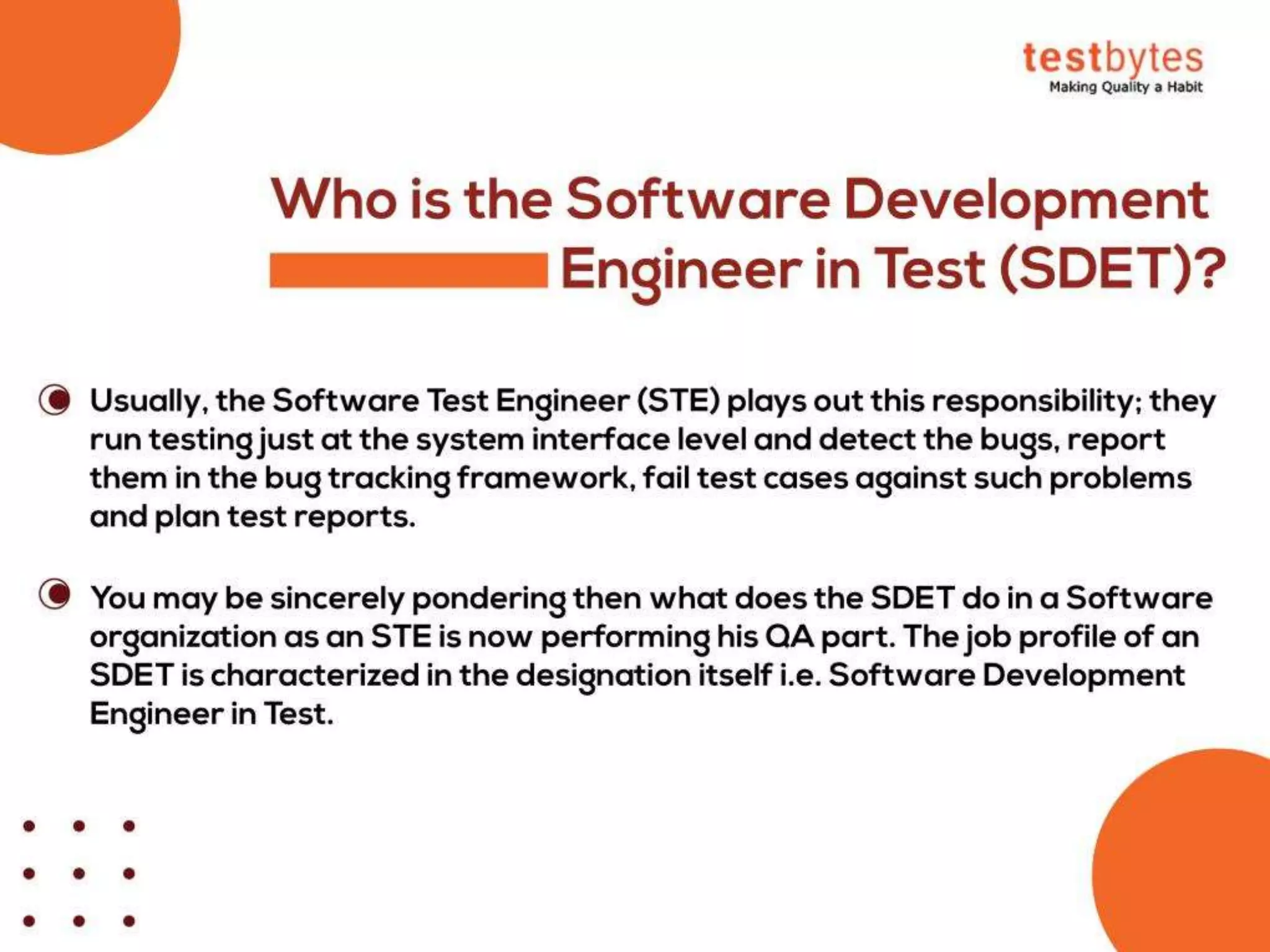 What is SDET? (Software Development Engineer in Test)