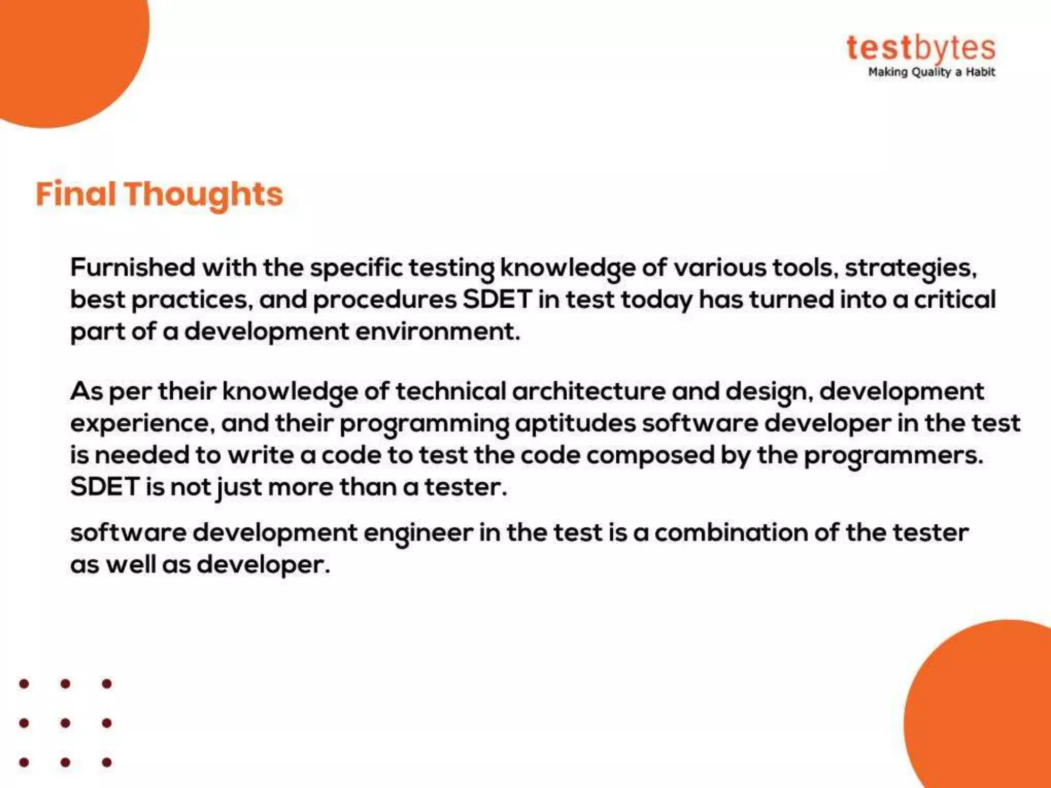 What is SDET? (Software Development Engineer in Test)