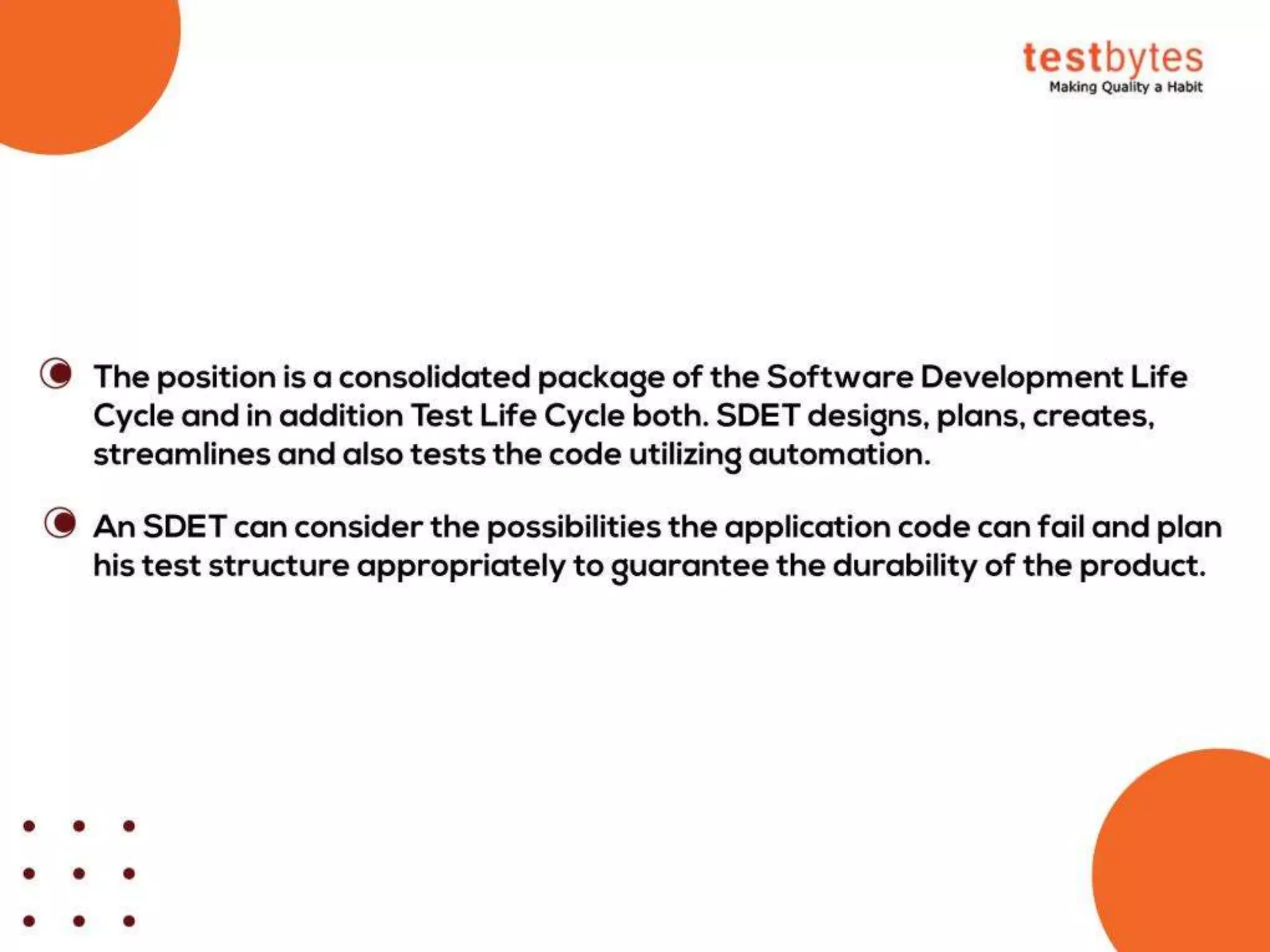 What is SDET? (Software Development Engineer in Test)