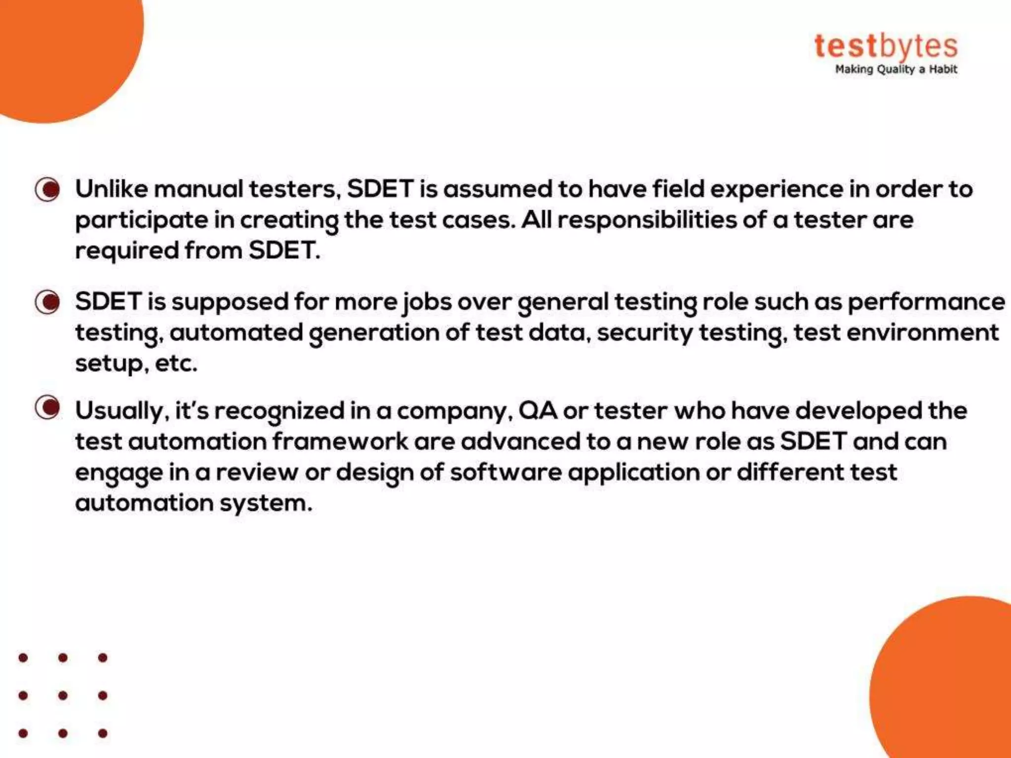 What is SDET? (Software Development Engineer in Test)