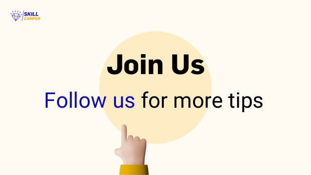 Join Us
Follow us for more tips
 