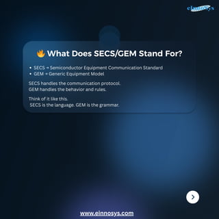 SECS/GEM Guide for Semiconductor Equipment | Faster Integration | PDF