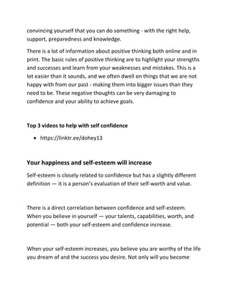 Self Highlights What is self confidence | PDF