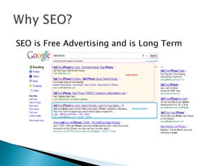SEO is Free Advertising and is Long Term 