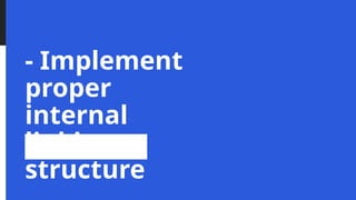 - Implement
proper
internal
linking
structure
 