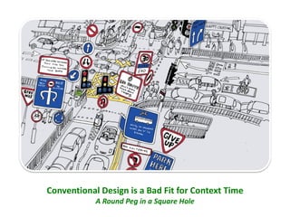 Conventional Design is a Bad Fit for Context Time A Round Peg in a Square Hole 