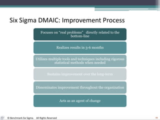 Six Sigma DMAIC: Improvement Process