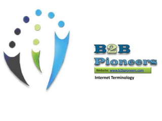Internet Terminology
Website: www.b2bpioneers.com
 