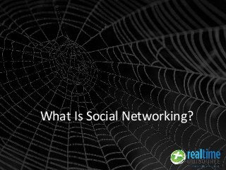 What Is Social Networking?
 