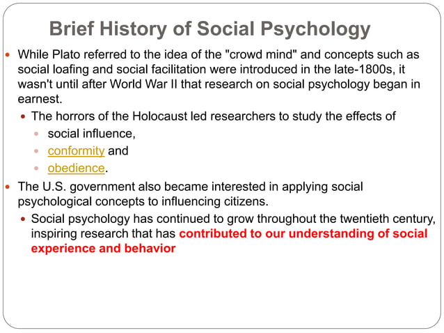 What Is Social Psychology PPT