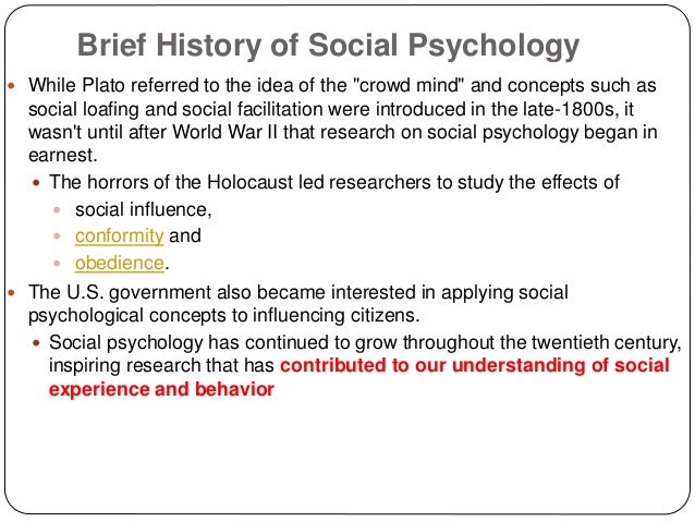 Historical reference of social psychology