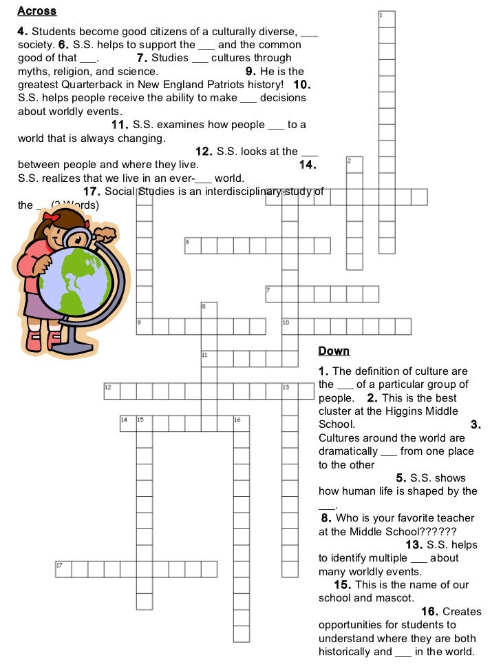 What Is Social Studies Crossword Puzzle What Is Social Studies Crossword Puzzle