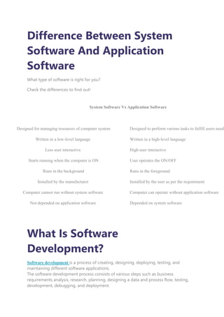 What Is Software and Exploring Its Types A Comprehensive Guide | PDF ...