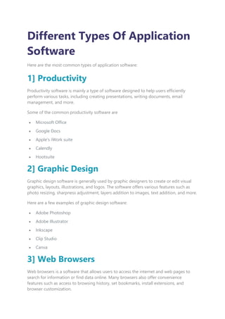 What Is Software and Exploring Its Types A Comprehensive Guide | PDF