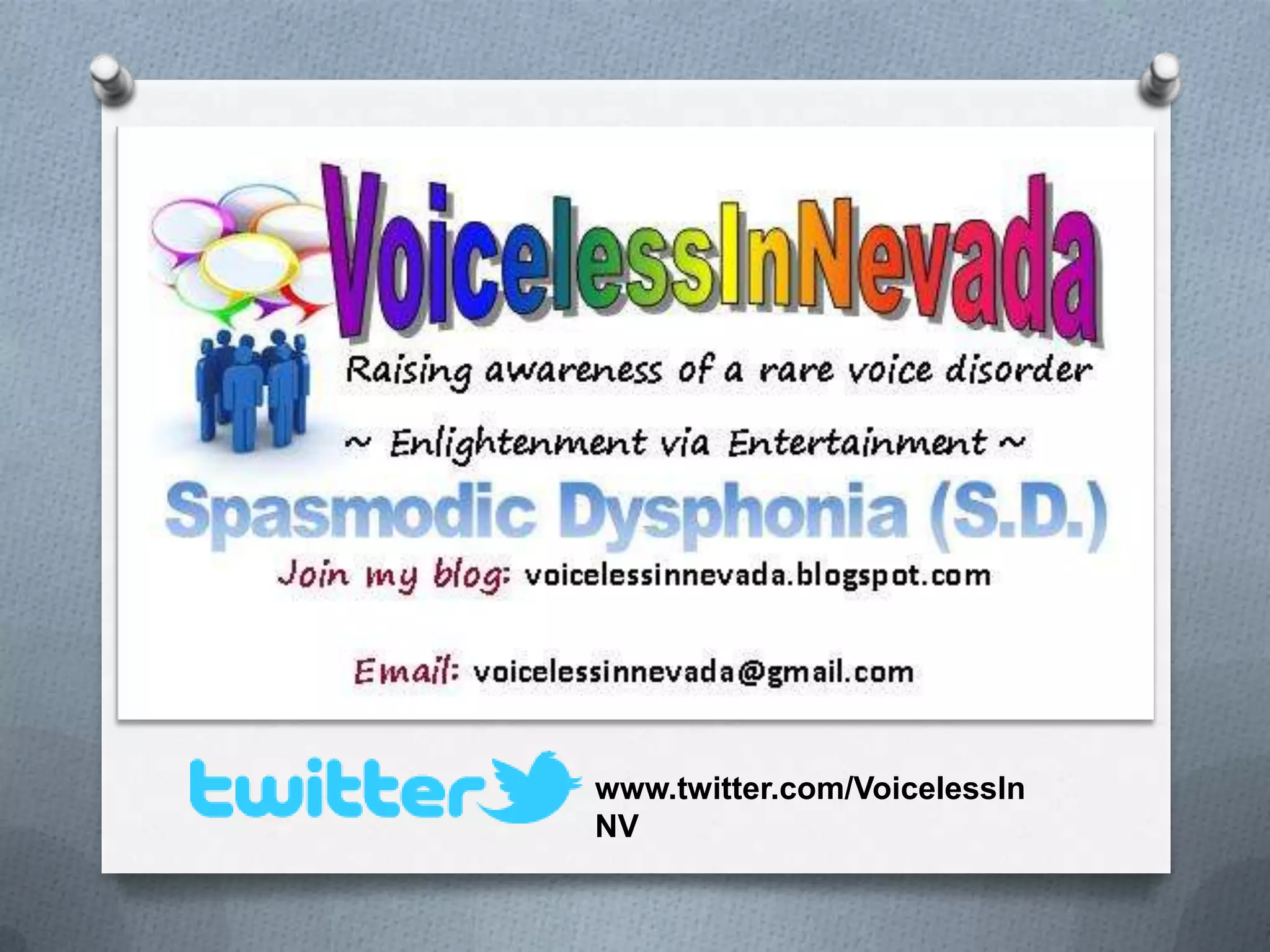 www.twitter.com/VoicelessIn
NV
 