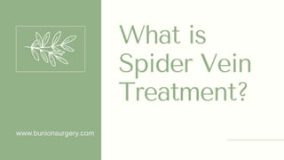 What is spider vein treatment? ppt