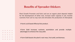 What is spreader sticker used for